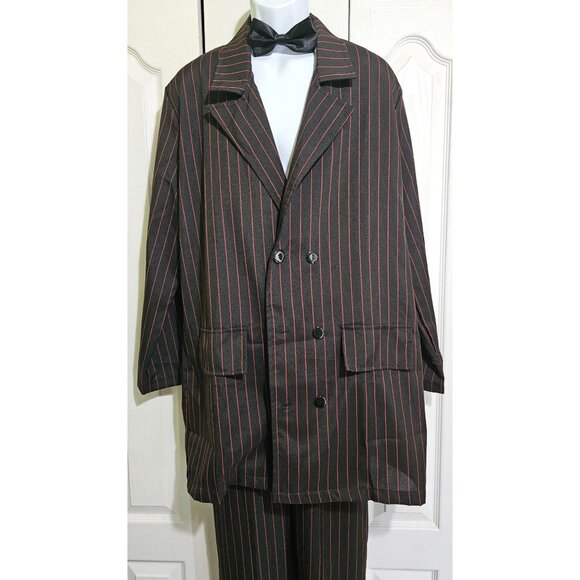 Men's Black Pinstripe Suit - Picture 3 of 5